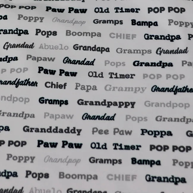Gramps Black and White polo fabric design