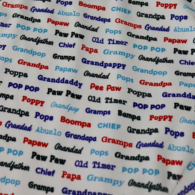 Gramps Red and Blue polo fabric design
