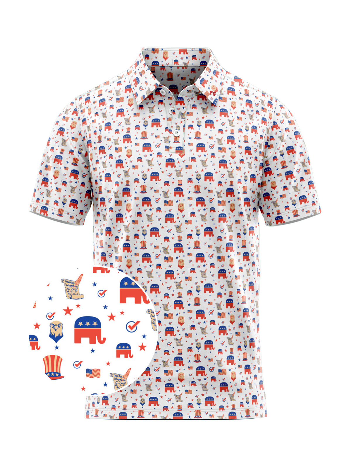 GO RED fabric print