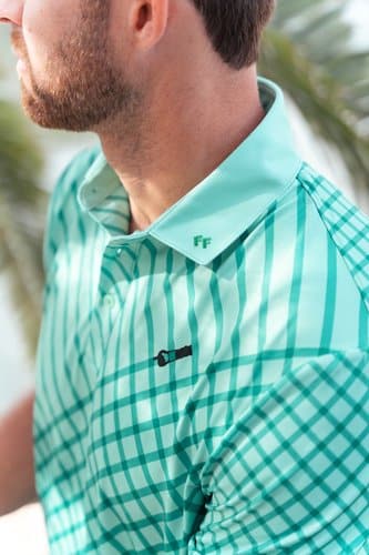 Teal collared outlet shirt